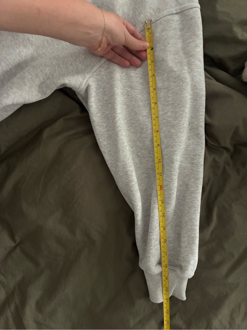 Parke Gray Sweatshirt with Denim Collar - Casual Pullover - Picture 7 of 9